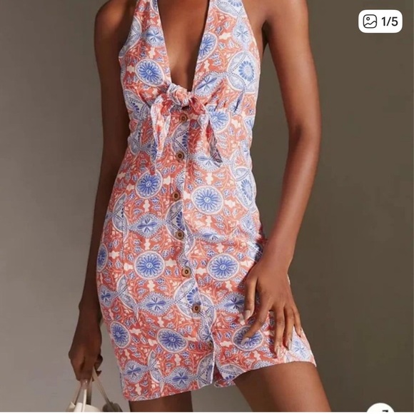 Maeve Dresses & Skirts - Anthropologie Maeve Halter Mini Dress Medium